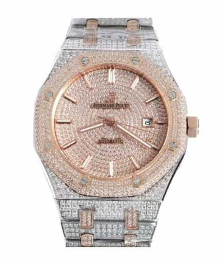 Audemars Piguet Royal Oak Selfwinding 15400SR.OO.1220SR.01 Iced Out Super Clone Watch