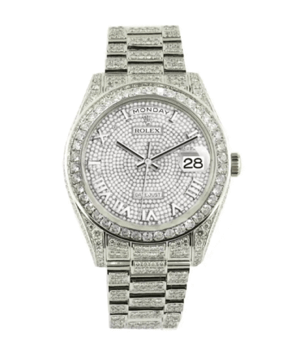 Datejust Iced Out Roman Super Clone Watch