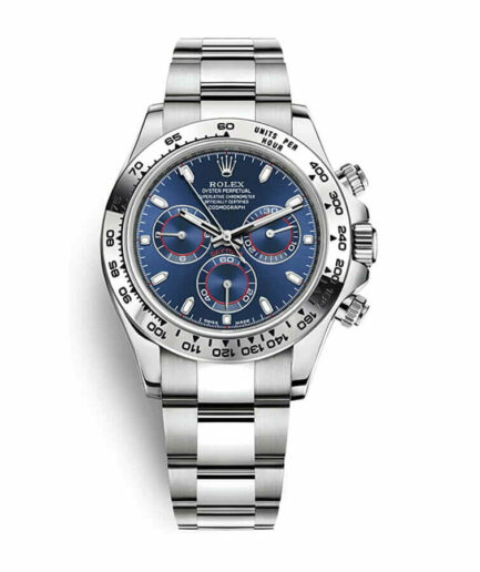 Daytona White Gold Blue Dial Super Clone Watch