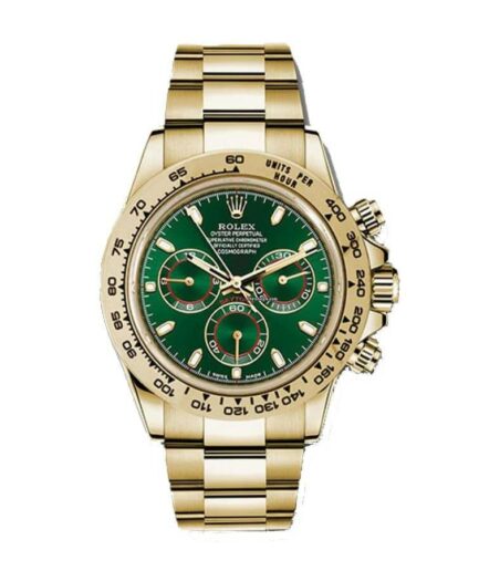 Rolex Cosmograph Daytona Oyster Yellow Gold Green Dial 116508-0013 Super Clone Watch