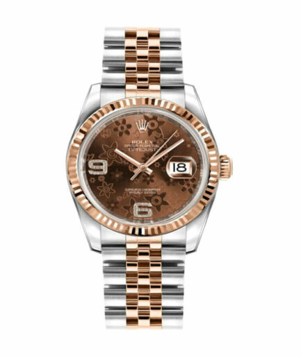 Rolex Datejust 116231-0105 Chocolate Floral Dial Super Clone Watch