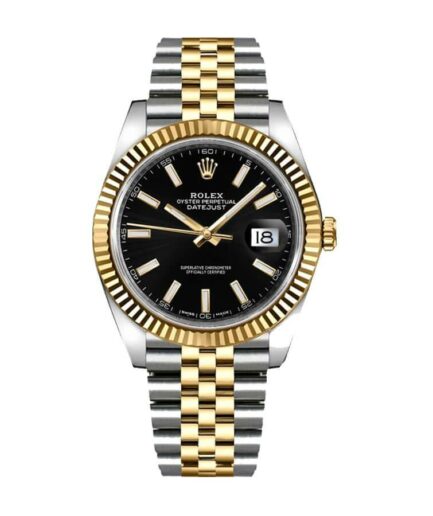 Rolex Datejust 126333 Yellow Gold & Steel Black Dial Jubilee Super Clone Watch