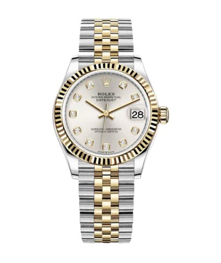 Rolex Datejust 278273 Steel And Yellow Gold Silver With Diamond Dial Super Clone Watch