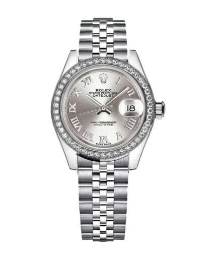 Rolex Datejust 279166 Platinum Automatic Grey With Diamond Dial Jubilee Super Clone Watch