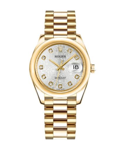 Rolex Datejust Grey Diamond Super Clone Watch