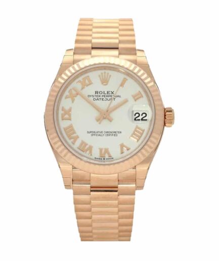 Rolex Datejust Rose Gold Super Clone Watch