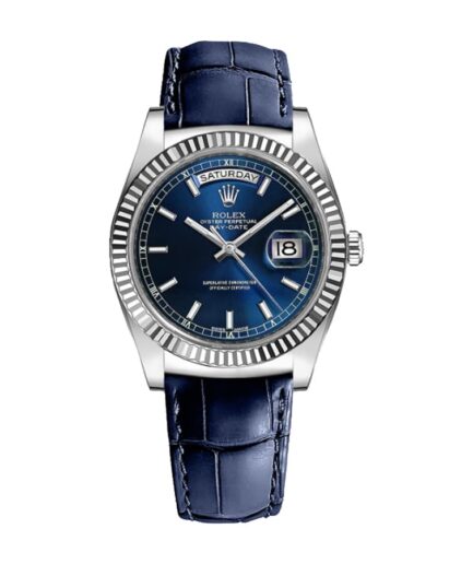 Rolex Day-Date 118139-0004 V5 Stainless Steel Blue Dial Super Clone Watch