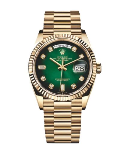 Rolex Day-Date 118238 Yellow Gold Green Dial Super Clone Watch