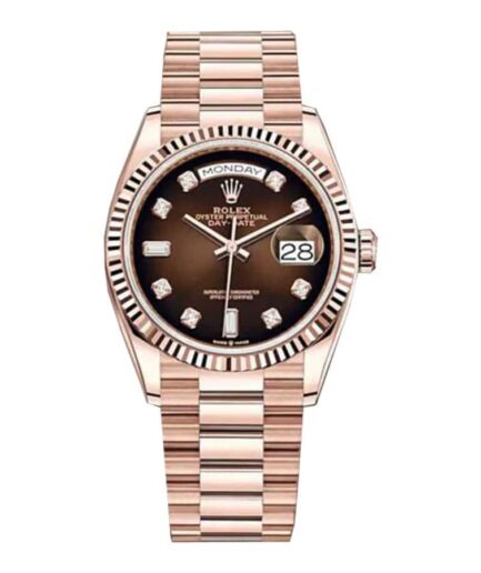 Rolex Day-Date 128235-0037 Brown Ombre Dial Super Clone Watch
