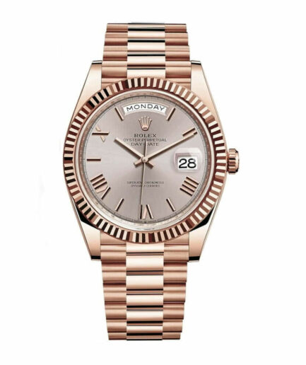 Rolex Day-Date 228235 AR Rose Gold Wrapped Rhodium Dial Super Clone Watch