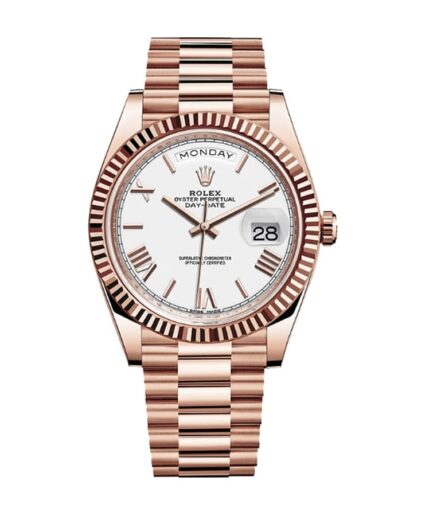 Rolex Day-Date 228235 KW Rose Gold White Dial Super Clone Watch
