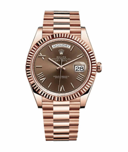 Rolex Day Date 228235 Rose Gold Chocolate Roman Dial Super Clone Watch
