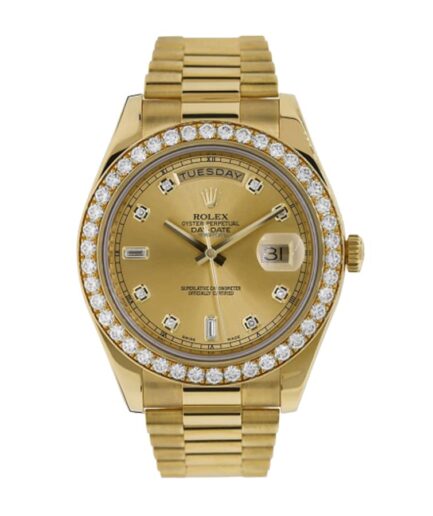 Rolex Day-Date 228348 Diamonds Gold Dial Super Clone Watch