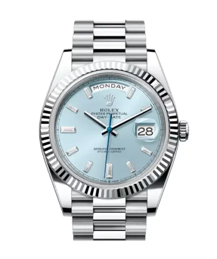Rolex Day-Date 40 Ice-Blue Diamond Dial Super Clone Watch