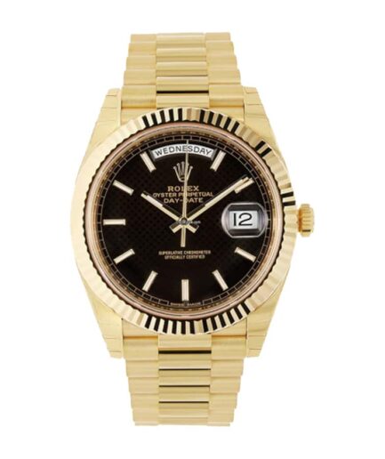 Rolex Day-Date Gold Black 228235 EW Super Clone Watch
