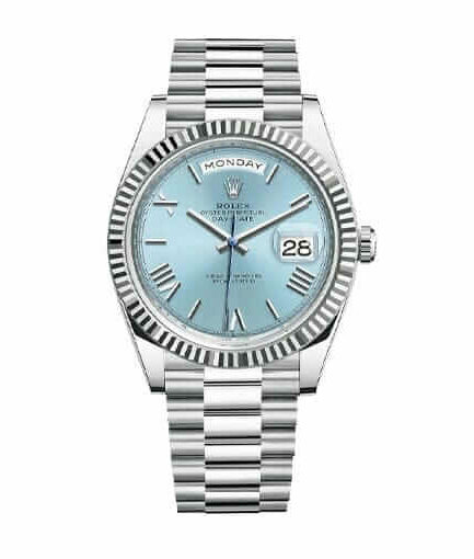 Rolex Day Date Ice Blue Grooved Super Clone Watch
