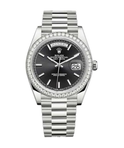 Rolex DayDate Black Diamond Super Clone Watch
