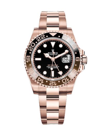 Rolex GMT-Master II 126715CHNR-0001 Rose Gold Automatic Black Dial Oyster Super Clone Watch