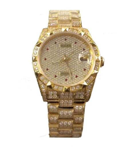 Rolex Gold Full Diamond Super Clone Watch