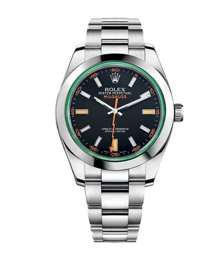Rolex Milgauss Black Dial Green Crystal M116400GV-0001 Oyster Super Clone Watch