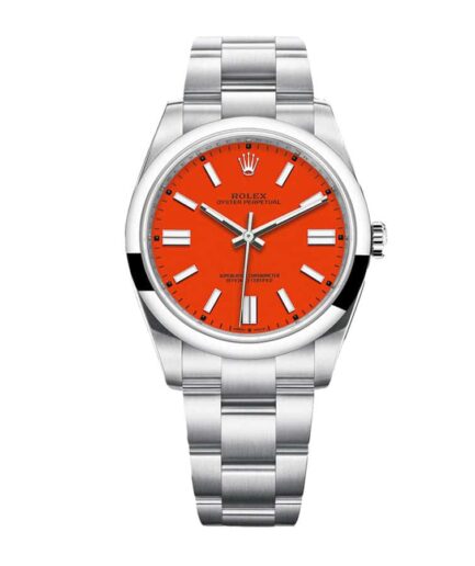 Rolex Oyster Perpetual Red Dial 126000 Super Clone Watch
