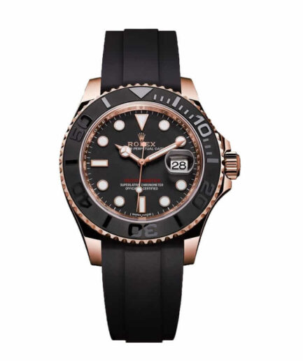 Rolex Yacht-Master 40 116655 SATS Rose Gold Automatic Rubber Black Dial Super Clone Watch