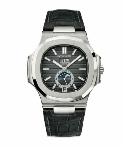 Patek Grey Leather Super Clone Watch