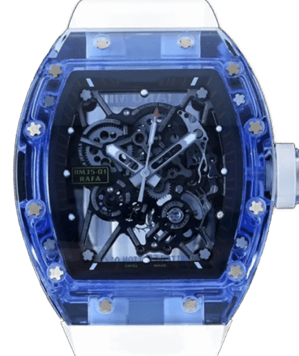 Richard Mille 35-01 Blue White Rubber Bracelet Super Clone Watch